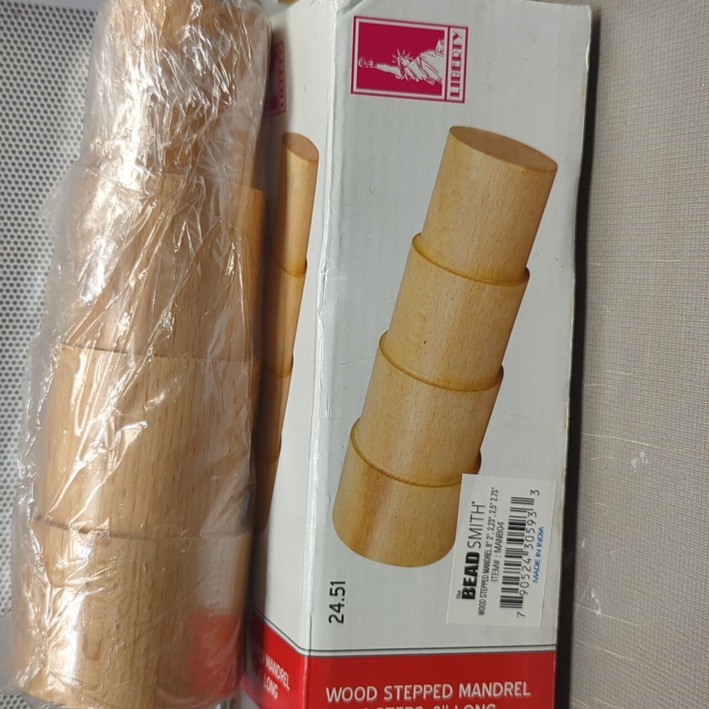 Liberty brand wooden stepped mandrel , 4 steps 8" long New for jewelry making